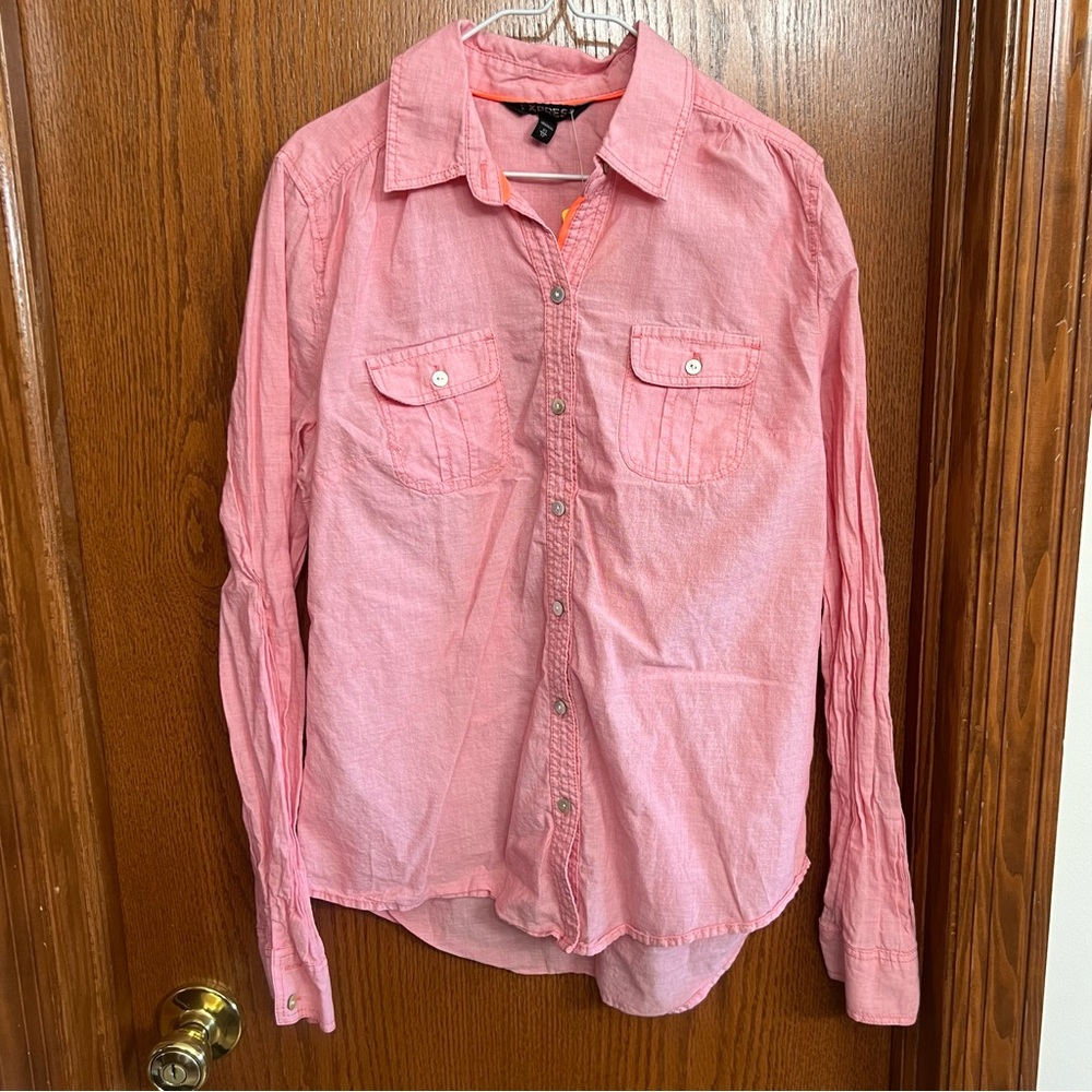 Express Light Pink Button Down Size XS